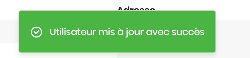 Notification de confirmation